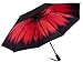 Fidus Inverted Reverse Sun&Rain Car Umbrella Large Windproof Travel UV Umbrella for Women Men - Auto Open Close(Red Rose)