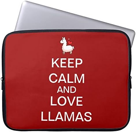 Eratio Keep Calm and Love Llamas Laptop Sleeve 15 Inch Macbook Air Case Macbook Pro Sleeve and 15 Inch Laptop Bag