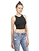 Made by Emma Basic Solid Sleeveless Crop Tank Top Black M