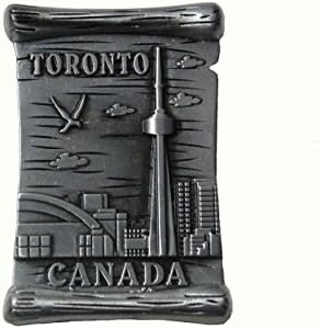 Toronto, Canada, Skyline CN Tower Silver Fridge Magnet .. Size : 1.75" x 2.75" Inch .. New