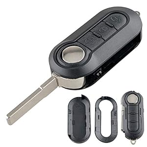 Autosleutel Afstandsbediening Vouwen Behuizing Vervanging Fit voor Fiat 500 Doblo Ducato Panda Punto Peugeot 3 Knoppen