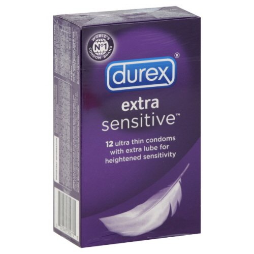 Durex Lubricated Latex Condoms, Extra Sensitive 12 ct (Quantity of 4) image