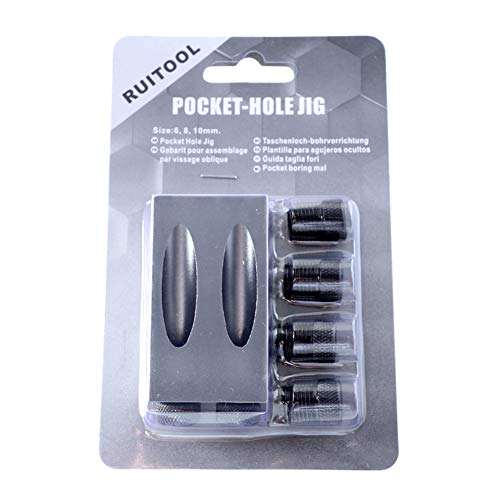 image for RUITOOL Pocket Hole Jig System with 6mm, 8mm, 10mm Drill Bits