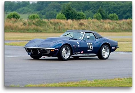 Premium Textile Canvas 75 cm x 50 cm Landscape Corvette C3 Wall Picture on Stretcher Frame Ready Picture on Real Canvas Canvas Print Calvendo Sport Calvendo Sport