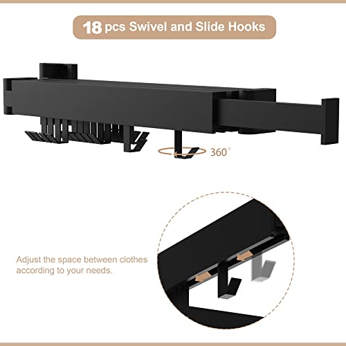 Clothes Drying Rack, Bukfen Laundry Drying Rack Wall Mount, Clothing