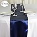 Tiger Chef 12-Pack Navy Blue 12 x 108 inches Long Satin Table Runner for Wedding, Table Runners fit Rectange and Round Table Decorations for Birthday Parties, Banquets, Graduations, Engagements