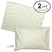 Angel Baby Toddler Pillow Case 2-Pack: 14x20.5 Inch Small Pillow Cases for Kids, Ivory, Two Pillowcase Covers