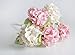 Plawanature Set of 6 White - Pink Hydrangea Mulberry Paper Flower with Reed Diffuser for Home Fragrance Aroma Oil.