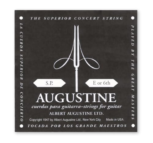 Photo du produit Amazon Augustine Jeu de Cordes Guitare Classique, Noir Tension F... en promotion à 3.44€