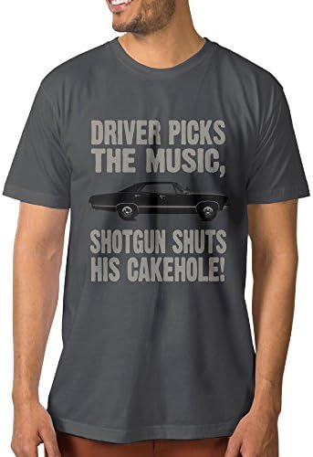 SAXON13 Man's Supernatural Driver Picks The Music Fashion Screw-Neck Tees DeepHeather Size 3X