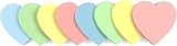 Early Buy 3x3 Inch Heart Shape Sticky Notes 8 Pads 75 Sheets Pack 4 Pastel view 2