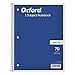 Oxford 1-Subject Spiral Notebook, Wide Rule, 8 x 10.5 Inch, Bright White Paper, 70 Sheets per Book, Cover Color May Vary, One Notebook (65000)