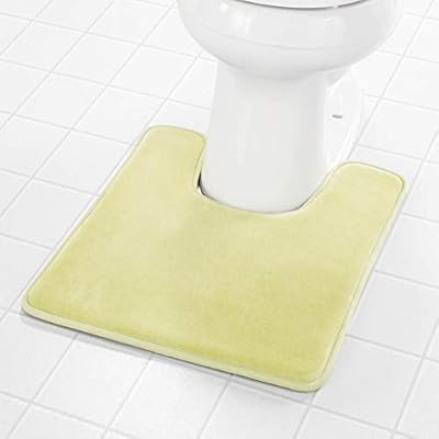 Genteele Memory Foam Toilet Bathroom Rugs U Shaped Contour Toilet Mat Non Slip Machine Washable Absorbent Super Cozy Velvet Bathroom Toilet Carpet Green Buy Online At Best Price In Uae Amazon Ae