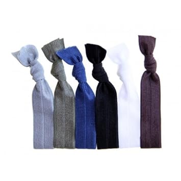 Amazon Com Twistband Solid Chelsea 6 Pack Hair Tie Set Fashion