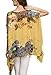 iNewbetter Women's Chiffon Caftan Poncho Tunic Top Cover up One Size Scarf Top (Yellow)