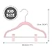 AINARE Kids Velvet Pant Hangers with Clips,Slim Skirt Hangers,Felt Pant Hangers,Velvet Hangers with Clips,Velvet Skirt Hangers,Outfit Hangers,Slim Hangers with Clips 14inch (Pink)