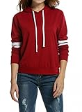 Zeagoo Women Pullover Hoodie Striped Long Sleeve Casual Sweatshirt