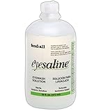 Honeywell Personal 16 oz. (473 ml) Trilingual Sterile Saline Eye Wash Bottle with Extended Flow Nozzle - 32-000454-0000-H5