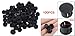 100 Pieces Black Plastic 5/8