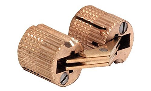 GedoTec Drill-In Hinge Zysa Cylinder Brass Wood Opening Angle 180 For Thickness 0.55"-0.75"