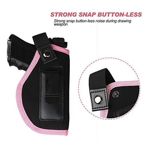 Kosibate TM IWB Holster for Women Gun IWB Concealed Carry fits Glock 17 19 26 27 29 30 33 42 43 Springfield XD XDS Taurus PT111 Ruger LC9 & All Similar Handguns (Pink, Right Hand)