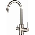 Techzm Water Filtration Kitchen Faucet 3 Way Water Filter Taps Purifier Faucets Brushed Nickel