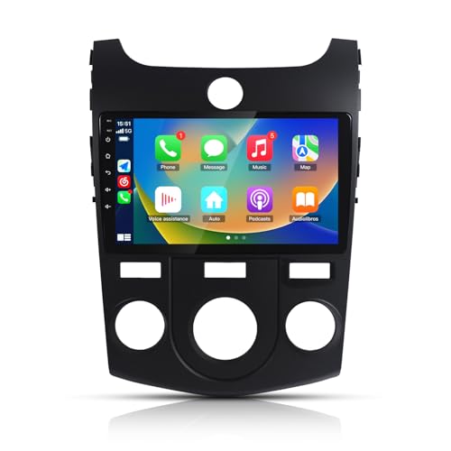 Android Car Radio Player GPS Navigation Wireless CarPlay Bluetooth Head Unit Supports Full RCA Backup Camera WiFi for KIA Forte Cerato from 2008 to 2014
