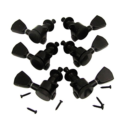 IKN 3L3R Auto Locking Electric Acoustic Guitar Machine Heads Tuning Pegs Keys, Black