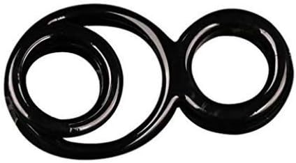 LCsndice Lovers and Lovers Sexy Game Double Ring Men's Men's Soft Silicone delay Ring (A)