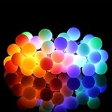 Meedasy 23ft/7M 50 LED Waterproof Frosted White Ball String Lights, Indoor & Outdoor Battery Operated Starry Fairy Globe String Lights for Garden, Party, Patio, Xmas, New Year Wedding（Multi Color）