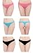 ELACUCOS 6 Pack Women's Thongs Cotton Breathable Panties Bikini Underwear