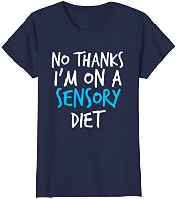 Womens Sensory Processing Diet Funny SPD T-Shirt XL Navy