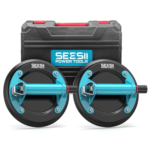 SEESII 8" Tile Suction Cups with Solid Metal Handle, 440LBS Max Load at Amazon