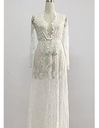 U-Story vestido de maternidad de manga larga con cuello en V profundo para dama