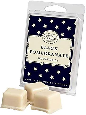 The Country Candle CompanyPomegranate Wax Melt, Black and Gold, 73mm width x 11mm length x 25mm height