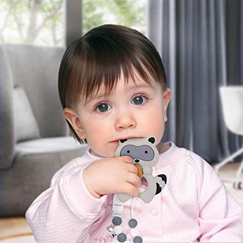 moopok Baby Teething Toys, Teething Pain Relief, Silicone Teether with