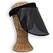 Solar Face Shield Sun Visor Hat Black Full Face Sun Protection UPF 50 Post Peel Face Protector Sun Shield