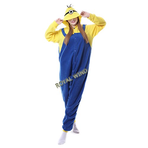 Unisex Adult Kids Minion Onesie Kigurumi Pajamas Cosplay Costume Animal