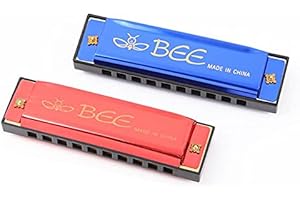 DMZK Harmonica, 2 Pieces Harmonica Child, 10 Holes 20 Tunes Mouth Organ, Diatonic Harmonica for Beginner Kids or Adult