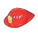 Funny Party Hats Fireman Hat - Child Size Red Fire Man Hat - Flexible Soft Plastic Dress Up Hat