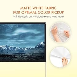 Pyle Projector Screen with Stand - 80" 16:9 HD 4K