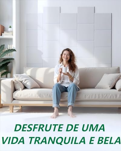 18 Folhas, PainéIs Absorção de Som, Painel Acustico, PainéIs de Espuma Autoadesivos à Prova de Som, Espuma Acustica, Isolamento Acustico, Placa Acustica