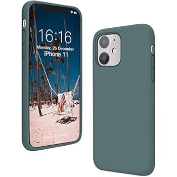 ANTTO Case for iPhone 11,Liquid Silicone Gel Rubber Phone Cover with Soft Microfiber Cloth Lining Cushion Shockproof Drop Protection- Midnight Green
