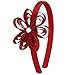 7Rainbows Grosgrain Ribbon Flower with Acrylic Diamond Headbands for Girls Toddlers Teens.