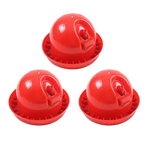 DOITOOL 3Pcs Automatic Poultry Feeder Chicken Food Water Dispenser Small Animal Drinker Farm Animal Feeding Bowl for Geese Duck