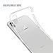 HiZiTi iPhone Xs Max Case, Thin Ultra-Slim Fit Crystal Clear Transparent Flexible TPU Phone Case Cover Compatible for iPhone Xs Max (6.5 inch) - Transparent Clear