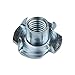 POWERTEC QTN1103 4 T 50 Pack | Pronged Tee Nuts 5/16 Inch-18 & 3/8-Inch – Threaded Inserts for Climbing Holds and Wood Working, 5/16