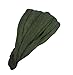 Little Kathmandu Cotton Elastic Hippie Bohemian Bandana Headband Plain Green
