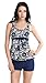 MiYang Women's Plus Size High Waist Printing Swimsuit Bathing Swimwear