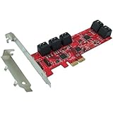 Ableconn PEX10-SAT 10 Port SATA 6G PCI Express Host Adapter Card - AHCI 6 Gbps SATA III Low Profile PCIe 2.0 Expansion Card